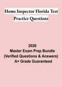 Home Inspector Florida Test Practice Questions PDF &vert; Study Guide&comma; Test Bank & Florida Licensing Exam Prep