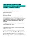 AWS CERTIFIED AI PRACTITIONER&NewLine;PREPARATION TEST 2026 QUESTIONS AND&NewLine;CORRECT ANSWERS GRADED A&plus;