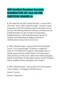 AWS Certified Developer Associate&NewLine;EXAMINATION SET 2026 SOLVED&NewLine;QUESTIONS GRADED A&plus;