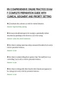RN COMPREHENSIVE ONLINE PRACTICE EXAM&NewLine;F COMPLETE PREPARATION GUIDE WITH&NewLine;CLINICAL JUDGMENT AND PRIORITY SETTING&NewLine;