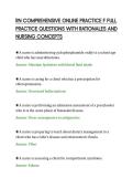 RN COMPREHENSIVE ONLINE PRACTICE F FULL&NewLine;PRACTICE QUESTIONS WITH RATIONALES AND&NewLine;NURSING CONCEPTS&NewLine;