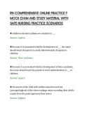 RN COMPREHENSIVE ONLINE PRACTICE F&NewLine;MOCK EXAM AND STUDY MATERIAL WITH&NewLine;SAFE NURSING PRACTICE SCENARIOS&NewLine;