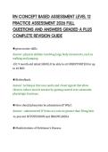 RN CONCEPT BASED ASSESSMENT LEVEL 12&NewLine;PRACTICE ASSESSMENT 2026 FULL&NewLine;QUESTIONS AND ANSWERS GRADED A PLUS&NewLine;COMPLETE REVISION GUIDE&NewLine;