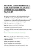 RN CONCEPT BASED ASSESSMENT LEVEL 12&NewLine;SCRIPT 2026 QUESTIONS AND SOLUTIONS&NewLine;COMPREHENSIVE STUDY SHEET FULL&NewLine;PRACTICE SET