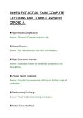 RN HESI EXIT ACTUAL EXAM COMPLETE&NewLine;QUESTIONS AND CORRECT ANSWERS&NewLine;GRADED A&plus;&NewLine;