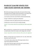 RN HESI EXIT EXAM PREP UPDATED STUDY&NewLine;GUIDE SOLVED QUESTIONS AND ANSWERS