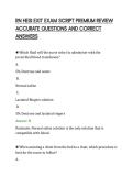 RN HESI EXIT EXAM SCRIPT PREMIUM REVIEW&NewLine;ACCURATE QUESTIONS AND CORRECT&NewLine;ANSWERS&NewLine;