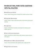RN HESI EXIT FINAL PAPER TESTED QUESTIONS&NewLine;WITH FULL SOLUTION