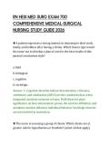 RN HESI MED SURG EXAM 700&NewLine;COMPREHENSIVE MEDICAL-SURGICAL&NewLine;NURSING STUDY GUIDE 2026&NewLine;