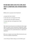 RN HESI MED SURG EXAM 700 CORE ADULT&NewLine;HEALTH CONDITIONS AND SYSTEMS REVIEW&NewLine;2026&NewLine;