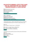 Delegated Examining Latest Study Guide 2026 &vert; DET 101 &vert; Delegated Examining Training &vert; 100&plus; Questions and 100&percnt; Verified Answers &vert; Latest Edition &vert; Grade A&plus; Study Guide&NewLine;