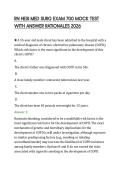 RN HESI MED SURG EXAM 700 MOCK TEST&NewLine;WITH ANSWER RATIONALES 2026