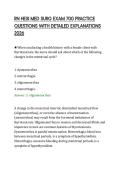 RN HESI MED SURG EXAM 700 PRACTICE&NewLine;QUESTIONS WITH DETAILED EXPLANATIONS&NewLine;2026&NewLine;