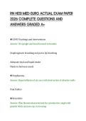 RN HESI MED-SURG ACTUAL EXAM PAPER&NewLine;2026 COMPLETE QUESTIONS AND&NewLine;ANSWERS GRADED A&plus;