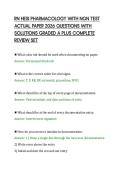 RN HESI PHARMACOLOGY WITH NGN TEST&NewLine;ACTUAL PAPER 2026 QUESTIONS WITH&NewLine;SOLUTIONS GRADED A PLUS COMPLETE&NewLine;REVIEW SET