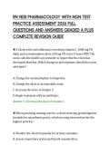 RN HESI PHARMACOLOGY WITH NGN TEST&NewLine;PRACTICE ASSESSMENT 2026 FULL&NewLine;QUESTIONS AND ANSWERS GRADED A PLUS&NewLine;COMPLETE REVISION GUIDE&NewLine;