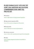 RN HESI PHARMACOLOGY WITH NGN TEST&NewLine;SCRIPT 2026 QUESTIONS AND SOLUTIONS&NewLine;COMPREHENSIVE STUDY SHEET FULL&NewLine;PRACTICE SET&NewLine;