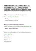 RN HESI PHARMACOLOGY WITH NGN TEST&NewLine;TEST PAPER 2026 FULL QUESTIONS AND&NewLine;ANSWERS VERIFIED STUDY GUIDE FINAL PREP
