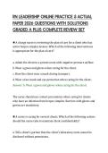 RN LEADERSHIP ONLINE PRACTICE 5 ACTUAL&NewLine;PAPER 2026 QUESTIONS WITH SOLUTIONS&NewLine;GRADED A PLUS COMPLETE REVIEW SET