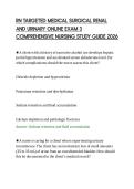 RN TARGETED MEDICAL SURGICAL RENAL&NewLine;AND URINARY ONLINE EXAM 3&NewLine;COMPREHENSIVE NURSING STUDY GUIDE 2026&NewLine;