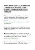 RN VATI NURSING CARE OF CHILDREN 2 2026&NewLine;COMPREHENSIVE ASSESSMENT SCRIPT&NewLine;SOLVED QUESTIONS ANSWERS UPDATED&NewLine;REVIEW SET&NewLine;