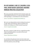 RN VATI NURSING CARE OF CHILDREN 2 2026&NewLine;FINAL PAPER REVIEW QUESTIONS ANSWERS&NewLine;BUNDLED PRACTICE COLLECTION&NewLine;