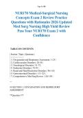 NUR170 Medical-Surgical Nursing Concepts Exam 2 Review Practice Questions with Rationales 2026 Updated Med Surg Nursing High Yield Review Pass Your NUR170 Exam 2 with Confidence 