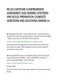 RN ATI CAPSTONE COMPREHENSIVE&NewLine;ASSESSMENT 2026 NURSING SYNTHESIS&NewLine;AND NCLEX PREPARATION COMPLETE&NewLine;QUESTIONS AND SOLUTIONS GRADED A&plus;