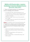 RESNA ATP Practice Quiz &lpar;PDF&rpar; &vert; &lpar;2026&rpar; Assistive Technology &vert; Practice Questions