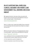 RN ATI CAPSTONE FINAL PAPER 2026&NewLine;CLINICAL JUDGMENT AND PATIENT CARE&NewLine;MANAGEMENT FULL ANSWERS AND EXAM&NewLine;INSIGHT&NewLine;