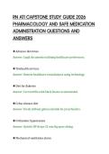 RN ATI CAPSTONE STUDY GUIDE 2026&NewLine;PHARMACOLOGY AND SAFE MEDICATION&NewLine;ADMINISTRATION QUESTIONS AND&NewLine;ANSWERS&NewLine;