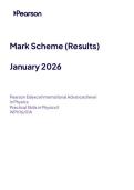 2026 Pearson Edexcel International A Level Physics&vert;WPH16&sol;01A&vert; UNIT 6 Mark scheme&vert; January 2026