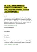 RN ATI MATERNAL NEWBORN&NewLine;PROCTORED PRACTICE TEST 2026&NewLine;UPDATED QUESTIONS AND CORRECT&NewLine;ANSWERS GRADED A&plus;