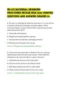RN ATI MATERNAL NEWBORN&NewLine;PROCTORED RETAKE NGN 2026 VERIFIED&NewLine;QUESTIONS AND ANSWERS GRADED A&plus;