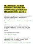 RN ATI MATERNAL NEWBORN&NewLine;PROCTORED STUDY GUIDE 2026&NewLine;COMPREHENSIVE QUESTIONS WITH&NewLine;DETAILED SOLUTIONS GRADED A&plus;