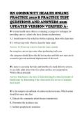 RN COMMUNITY HEALTH ONLINE&NewLine;PRACTICE 2019 B PRACTICE TEST&NewLine;QUESTIONS AND ANSWERS 2026&NewLine;UPDATED VERSION VERIFIED A&plus;&NewLine;