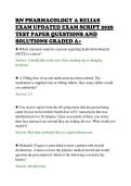 RN PHARMACOLOGY A RELIAS&NewLine;EXAM UPDATED EXAM SCRIPT 2026&NewLine;TEST PAPER QUESTIONS AND&NewLine;SOLUTIONS GRADED A&plus;