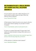 RN PHARMACOLOGY A RELIAS REVIEW&NewLine;TEST PAPER 2026 FULL SOLUTIONS&NewLine;GRADED A&plus;
