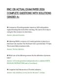 RNC OB ACTUAL EXAM PAPER 2026&NewLine;COMPLETE QUESTIONS WITH SOLUTIONS&NewLine;GRADED A&plus;