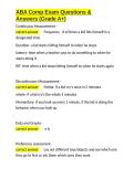 ABA Comp Exam Questions & Answers &lpar;Grade A&plus;&rpar;&period;docx&NewLine;&NewLine;