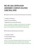 RNC NIC 2026 CERTIFICATION&NewLine;ASSESSMENT COMPLETE SOLUTION&NewLine;GUIDE FINAL PAPER&NewLine;