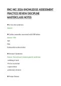 RNC NIC 2026 KNOWLEDGE ASSESSMENT&NewLine;PRACTICE REVIEW DISCIPLINE&NewLine;MASTERCLASS NOTES&NewLine;