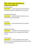 RBT ABA Exam Questions & Answers &lpar;Grade A&plus;&rpar;&period;docx&NewLine;&NewLine;