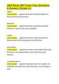 ABA Rocks RBT Exam Prep Questions & Answers &lpar;Grade A&plus;&rpar;&period;docx&NewLine;&NewLine;