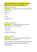 ABA Competency Assessment Exam Questions & Answers &lpar;Grade A&plus;&rpar;&period;docx&NewLine;&NewLine;