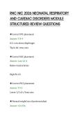 RNC NIC 2026 NEONATAL RESPIRATORY&NewLine;AND CARDIAC DISORDERS MODULE&NewLine;STRUCTURED REVIEW QUESTIONS&NewLine;