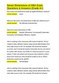 Seven Dimensions of ABA Exam Questions & Answers &lpar;Grade A&plus;&rpar;&period;docx&NewLine;&NewLine;