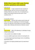 BCBA Mock Exam &lpar;ABA exam Review practice questions and answers&rpar;&period;docx&NewLine;&NewLine;