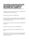 NYS NOTARY EXAM 2026 QUESTIONS AND ANSWERS WITH COMPLETE SOLUTIONS 100&percnt;  CORRECT&excl;&excl;&excl;&excl;