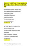 Geology 1001 Peter Doran Midterms Exam Questions & Answers &lpar;Grade A&plus;&rpar;&period;docx&NewLine;&NewLine;